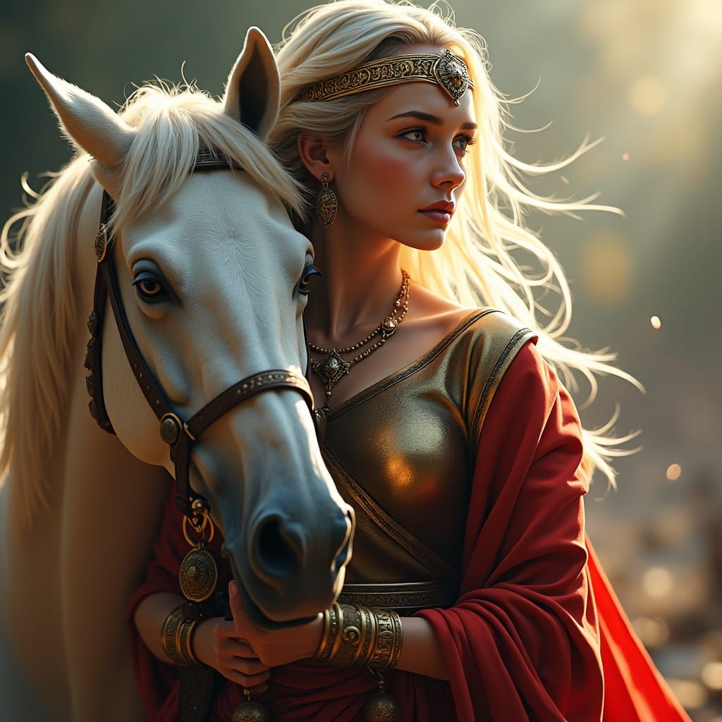 Female Centaur Warrior: Epic Digital Matte Painting