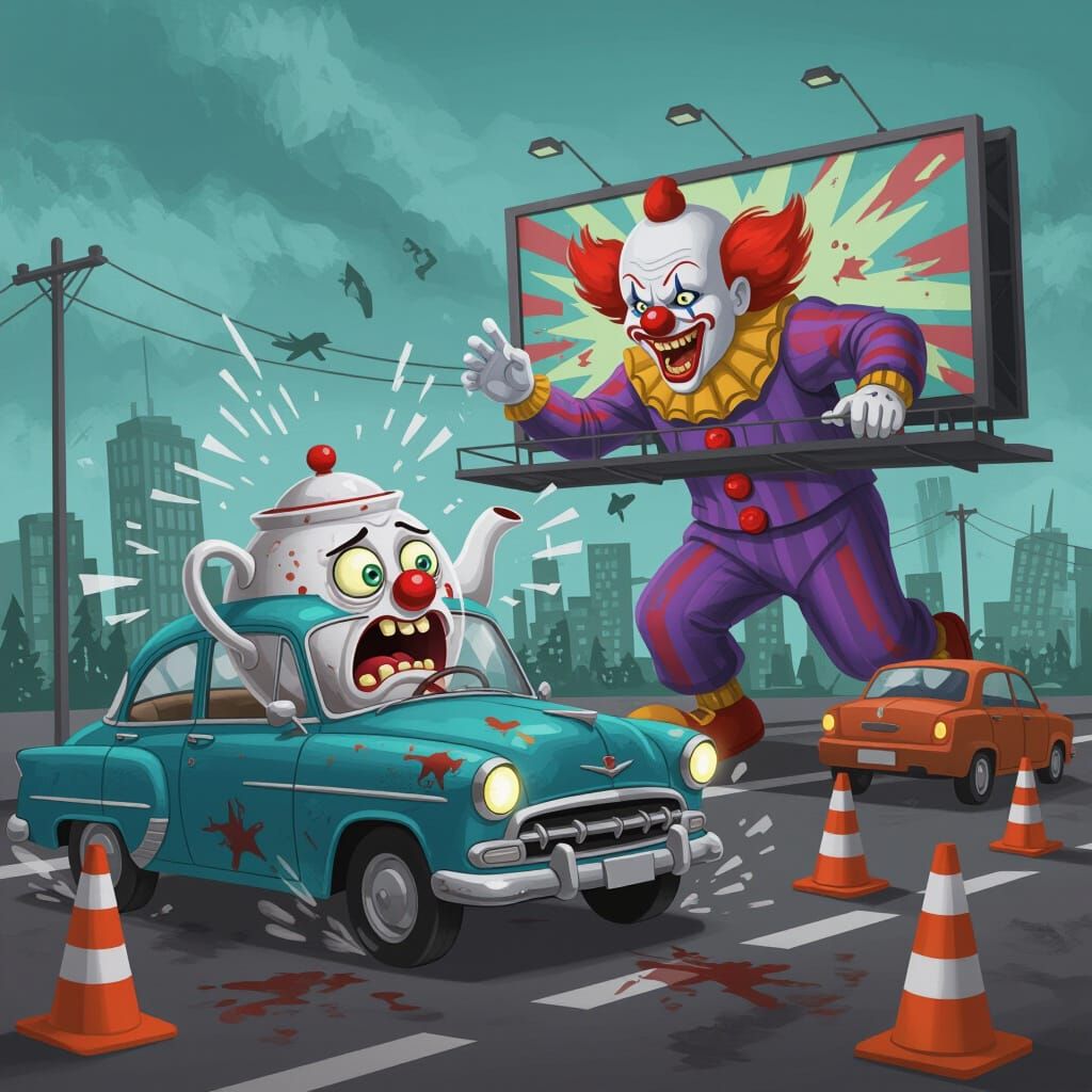 Terrified Teapot's Dystopian Cartoon Nightmare