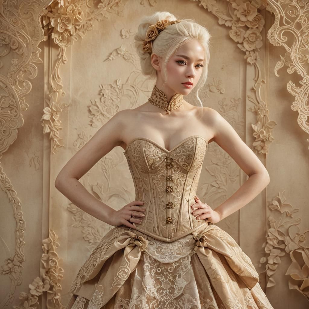 Steampunk Vietnamese Woman in Origami Setting