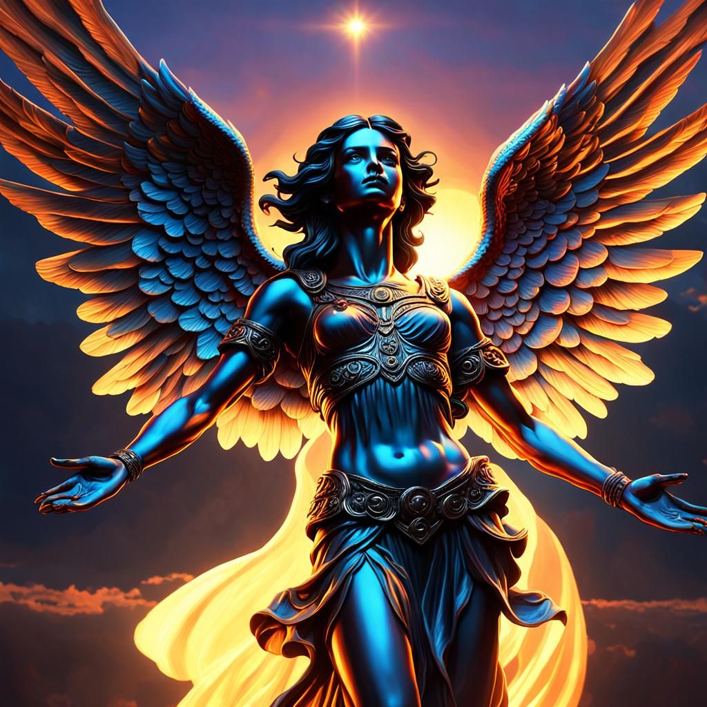 Mystic Angel in Dark Fantasy Concept Art