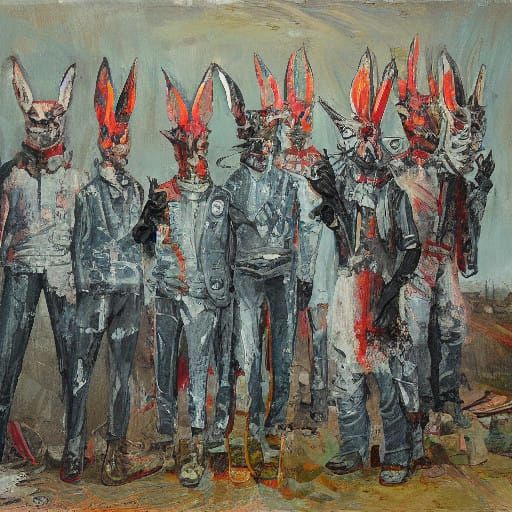 Dystopian Rabbits Enslave Humans in a Twisted 2025 Uprising