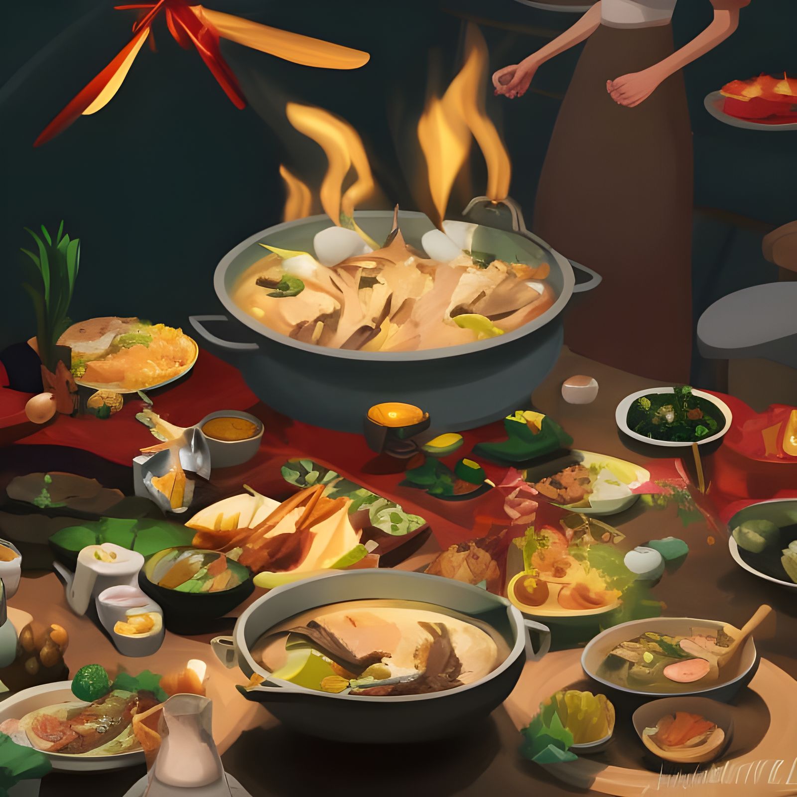The Grand Feast: Ultra-Realistic Culinary Delight