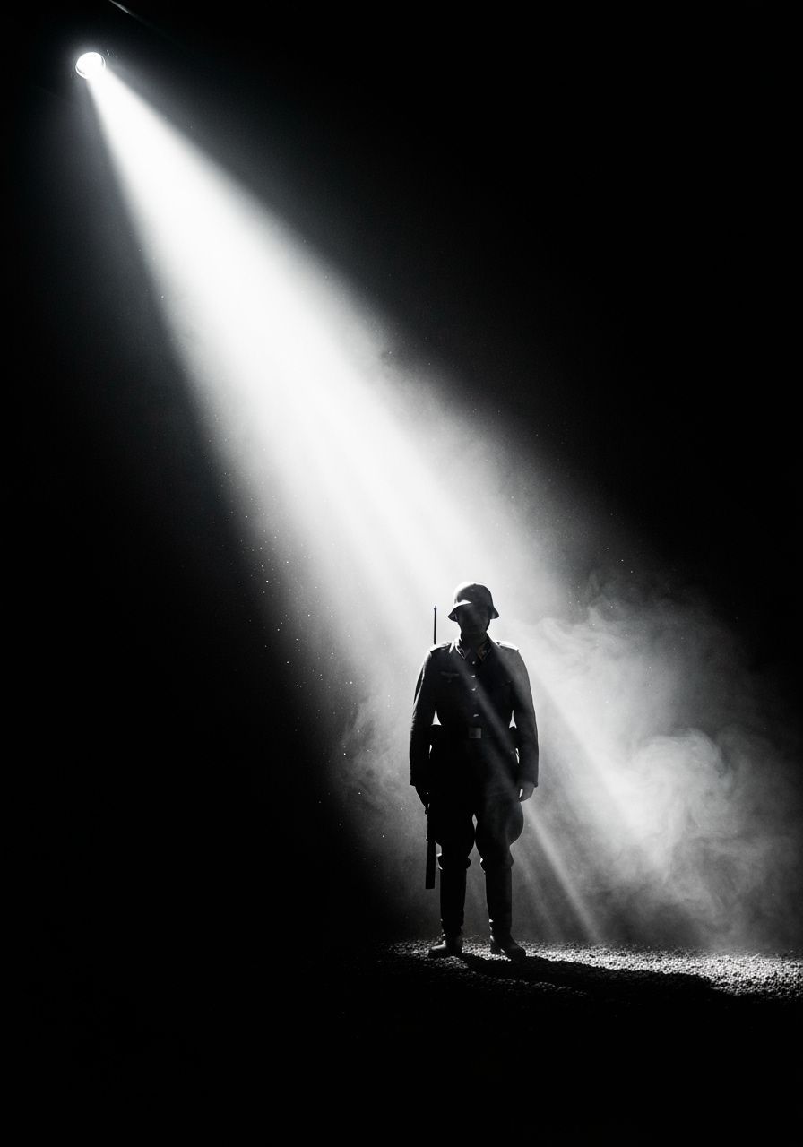WWII Soldier in Dramatic Light: Shadow and Radiance