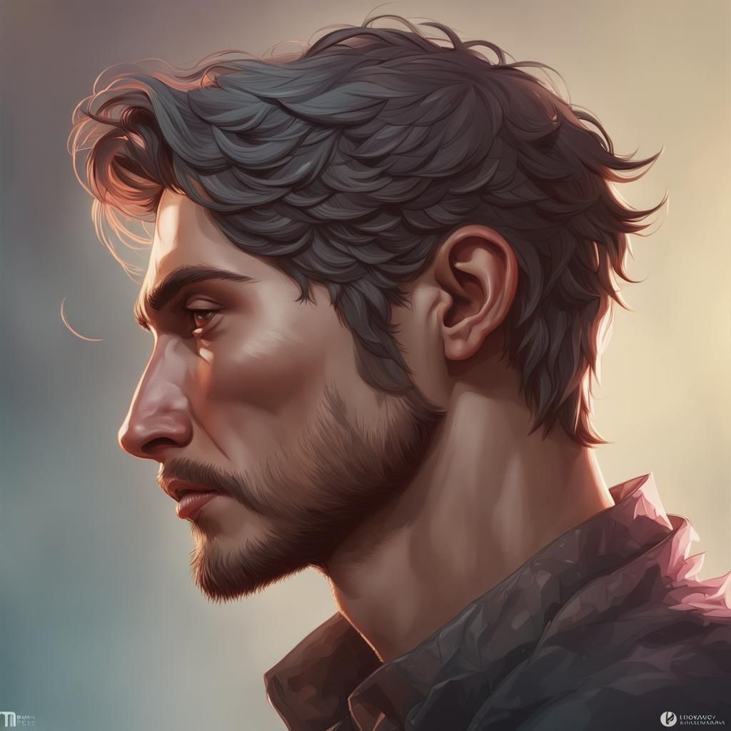 Striking Portrait of Man in Volumetric Lighting