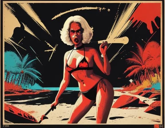 Horror Movie Poster: Bikini Blood Beach
