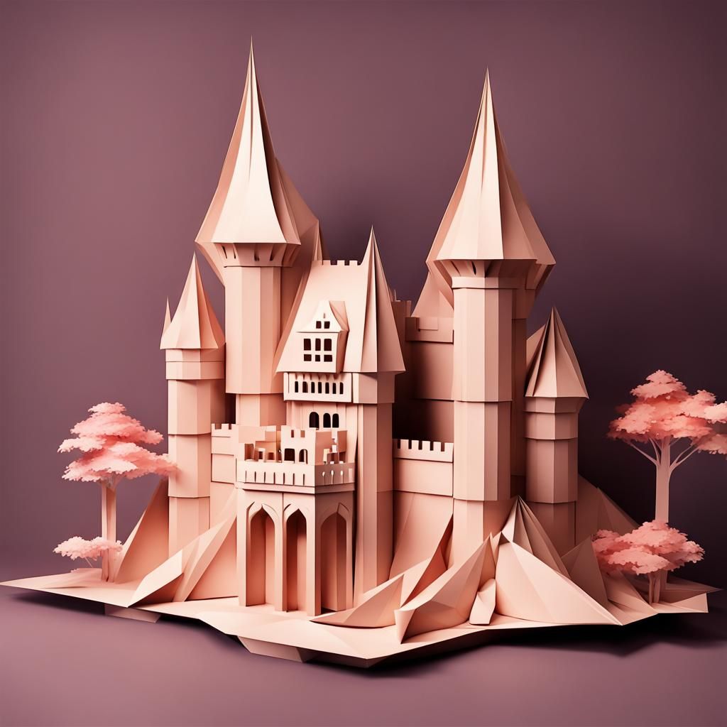Melusine's Castle: Origami Papercraft in 8K
