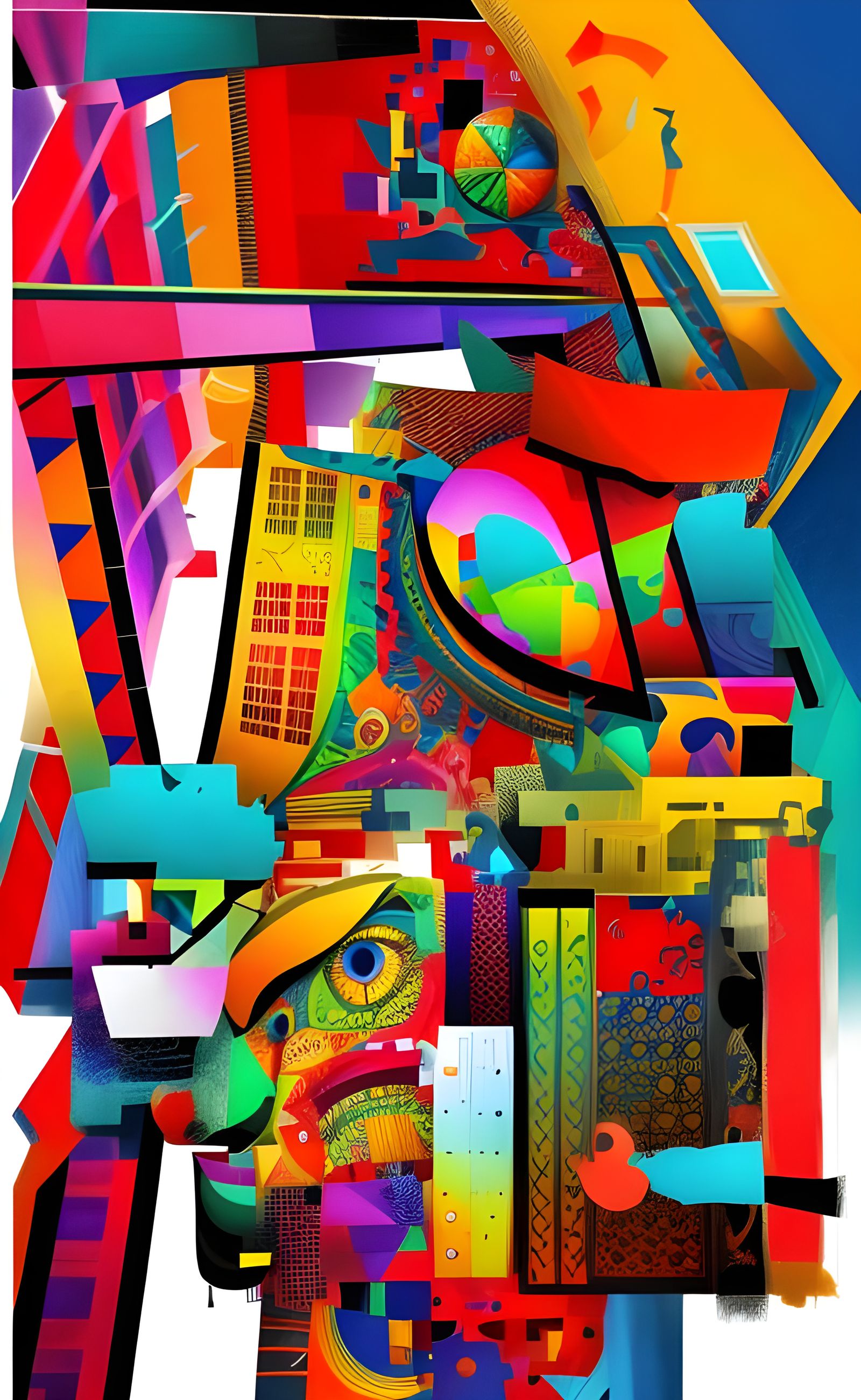 Colorful Math Movie Poster in Maximalist Style