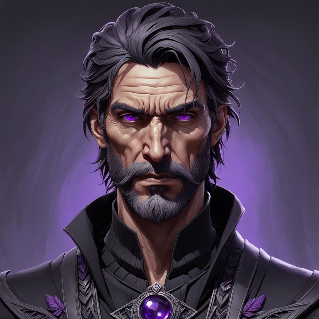 Ominous Raven: Portrait in Hyperdetailed Style