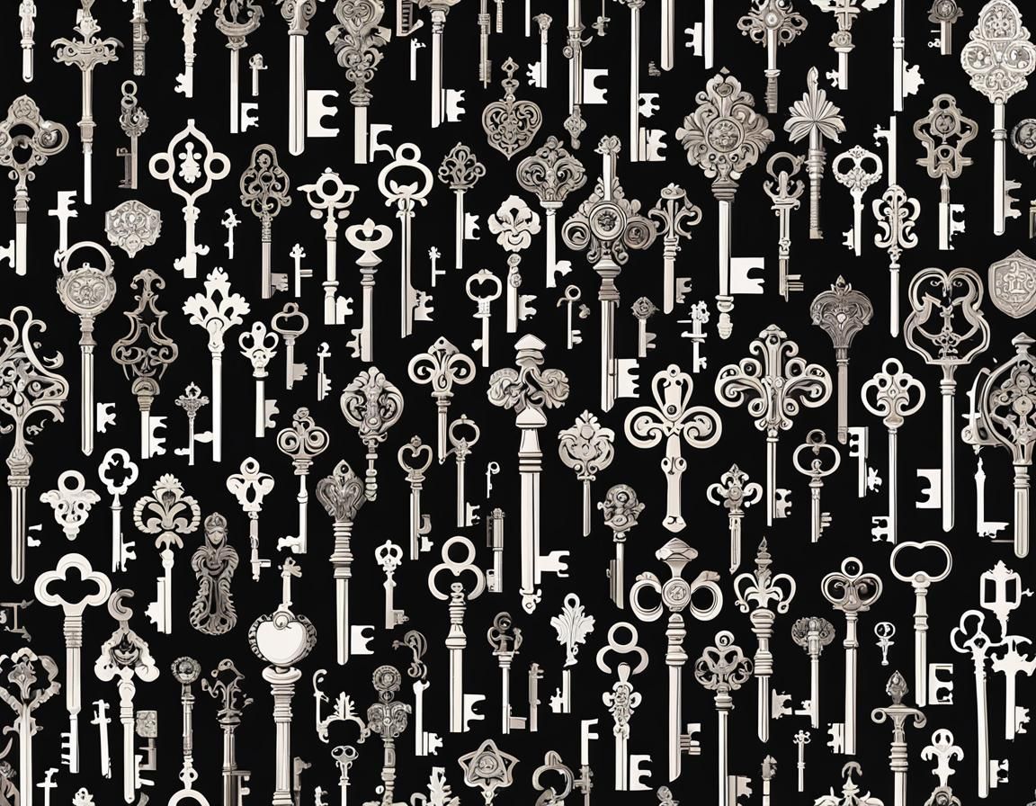 Diverse Key Illustrations: Antique and Modern Designs