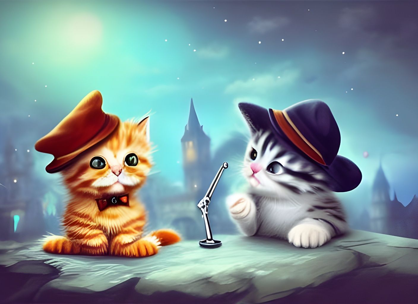Kitten Detectives Solving Crime in Fairytale Setting