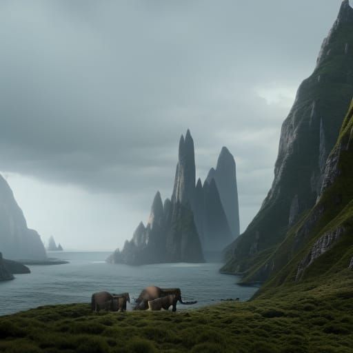 Shrek, Donkey, King Kong Fusion: Digital Matte Painting