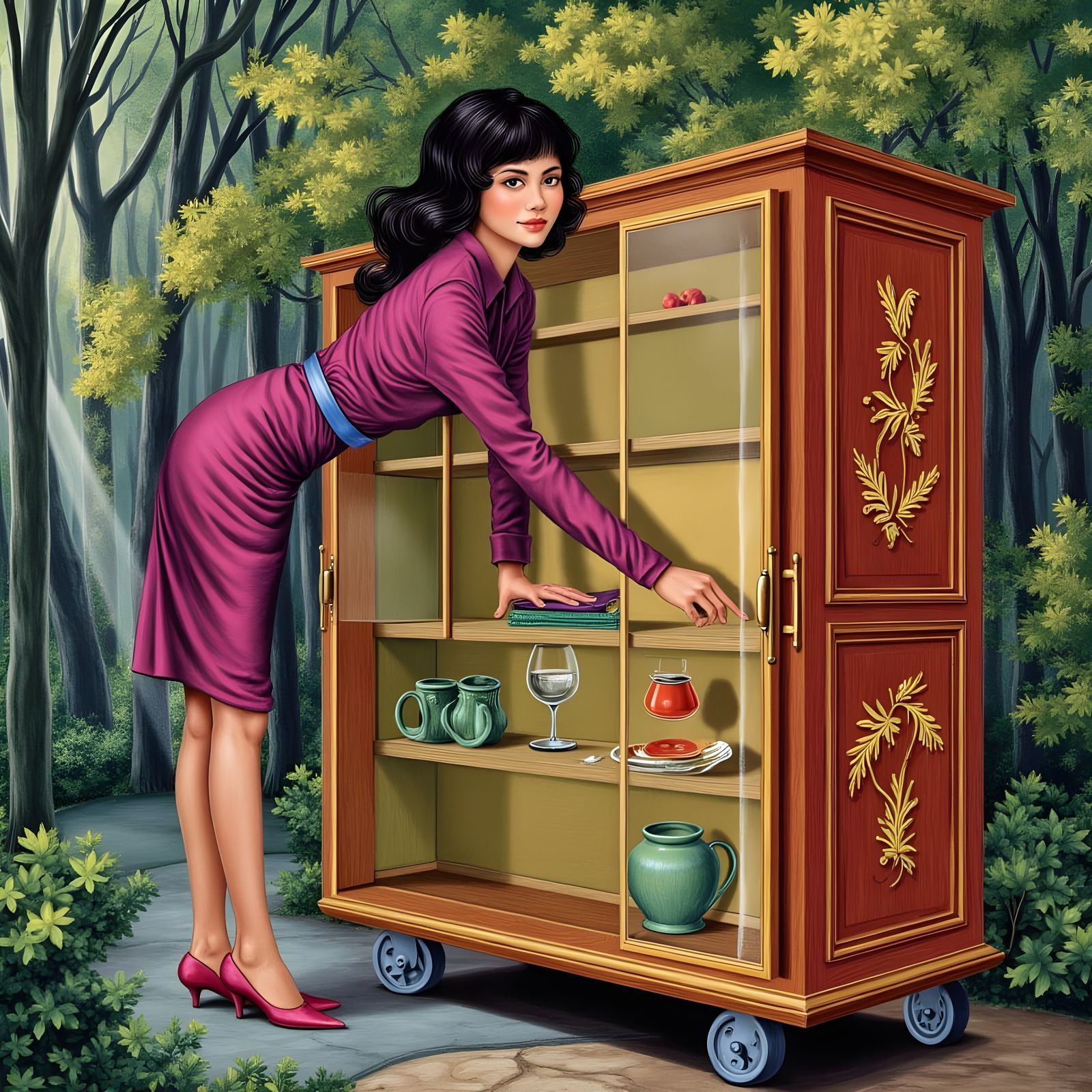 Mysterious Forest Guide in Vibrant Colors