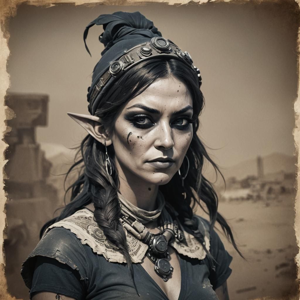 Effect of the wasterland mutation on humans: Elfy Junk woman