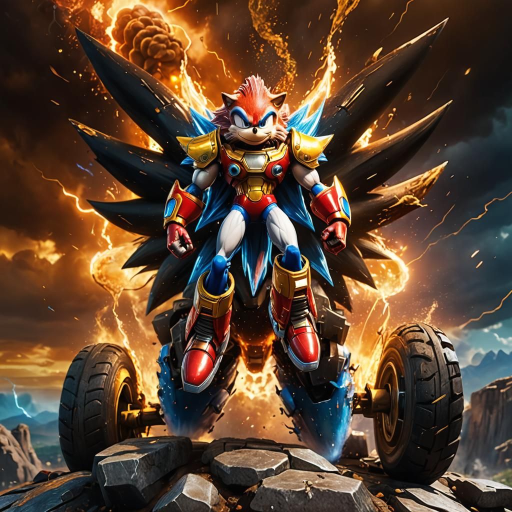 Super Sonic Unleashes Elemental Powers in 3D Animation