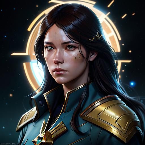 Captain Kirk Portrait in Hyperdetailed Science Fiction Style