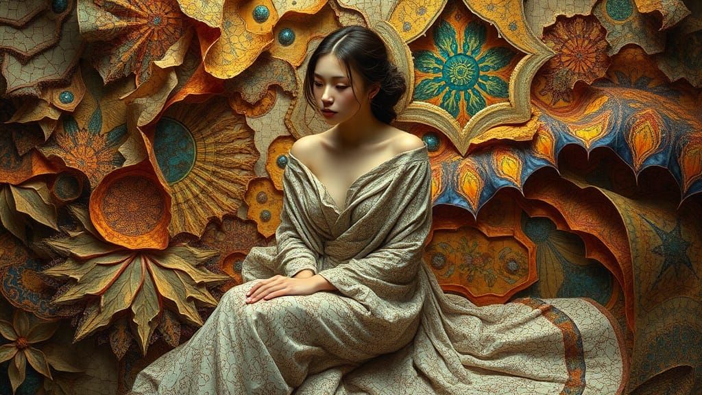 Dreamlike Figure in Cosmic Textures