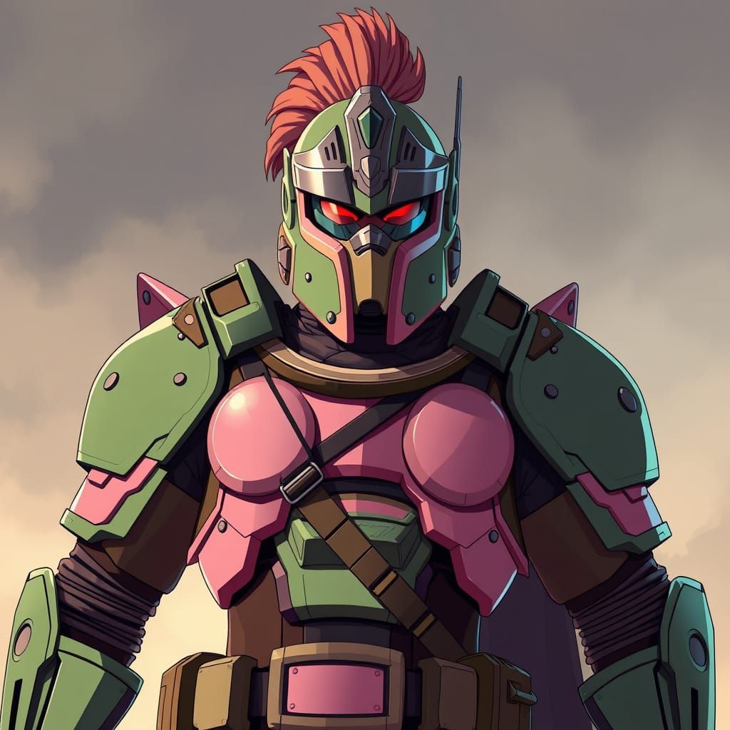 Manga-Inspired Military Super Soldier in Anime Style