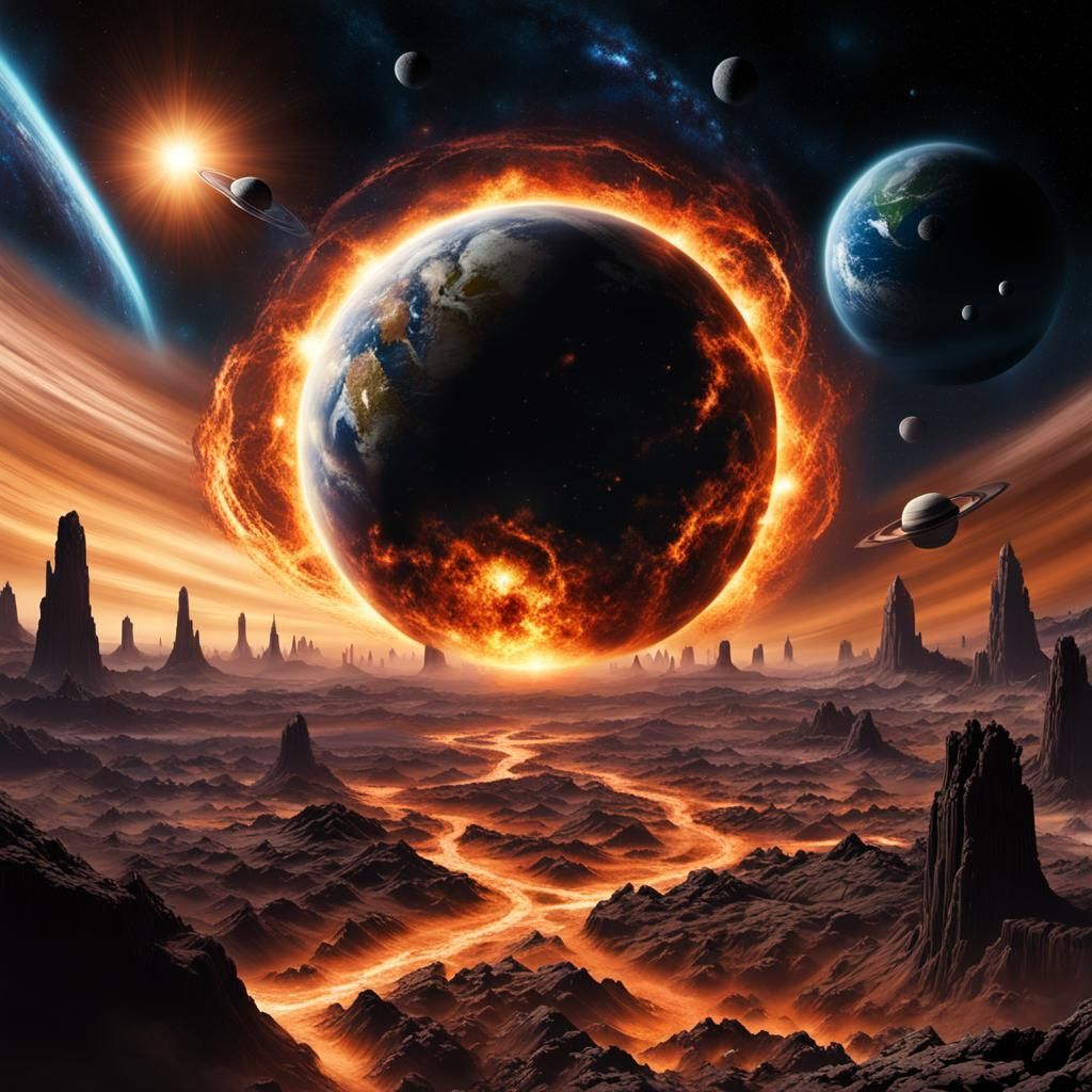 Black Hole Devours Planet in Intergalactic Space