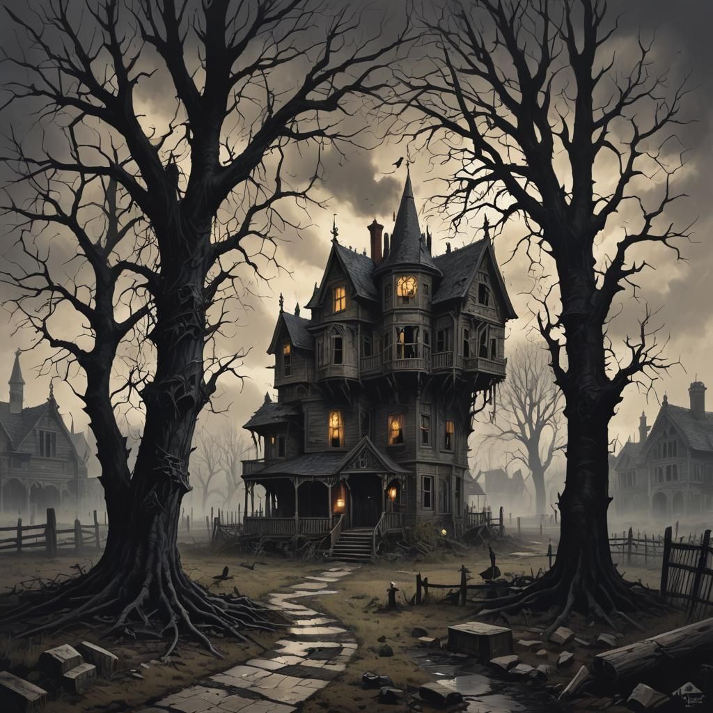 Sinister Gothic Landscape Art