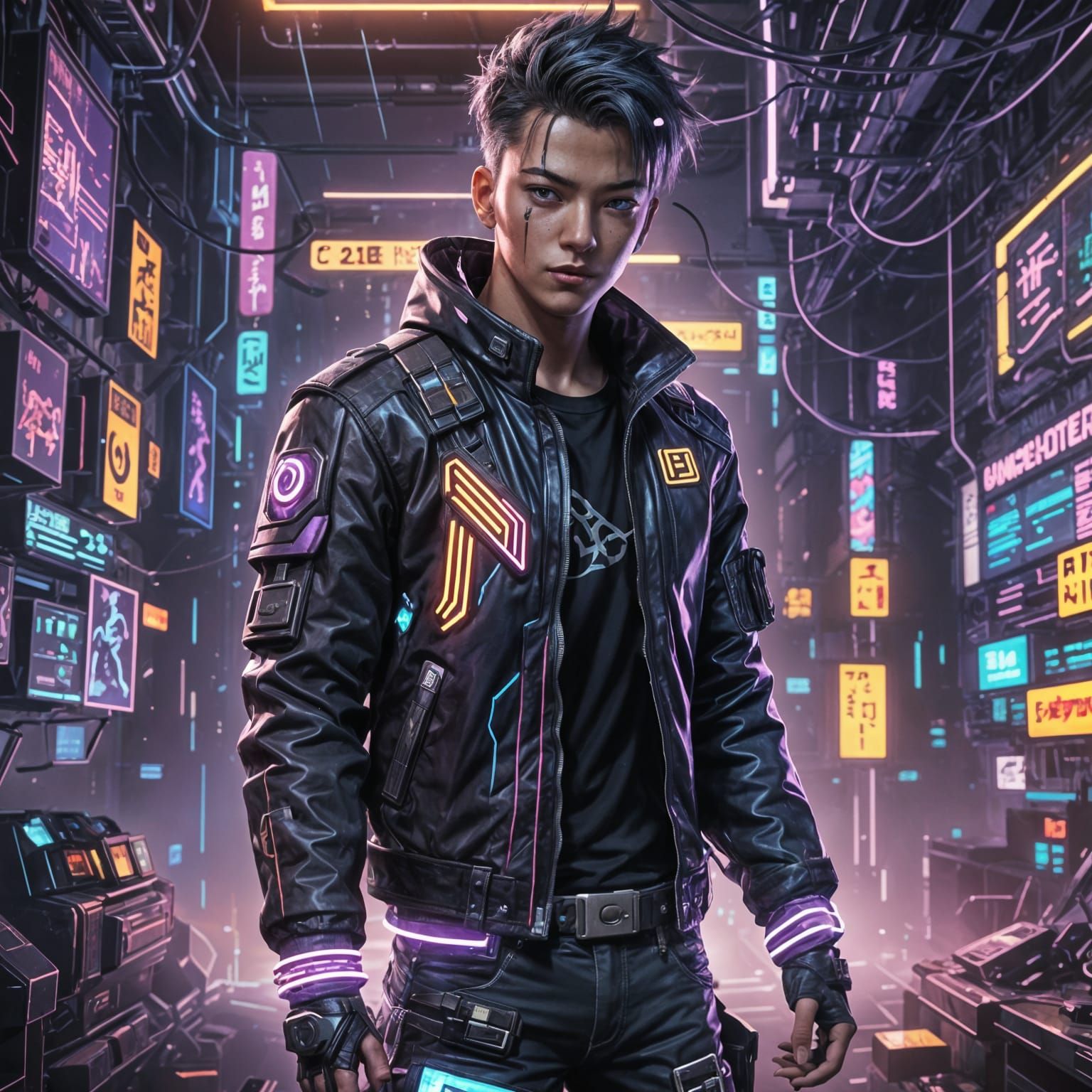 Son of Cyborg and Jinx on Earth-16.