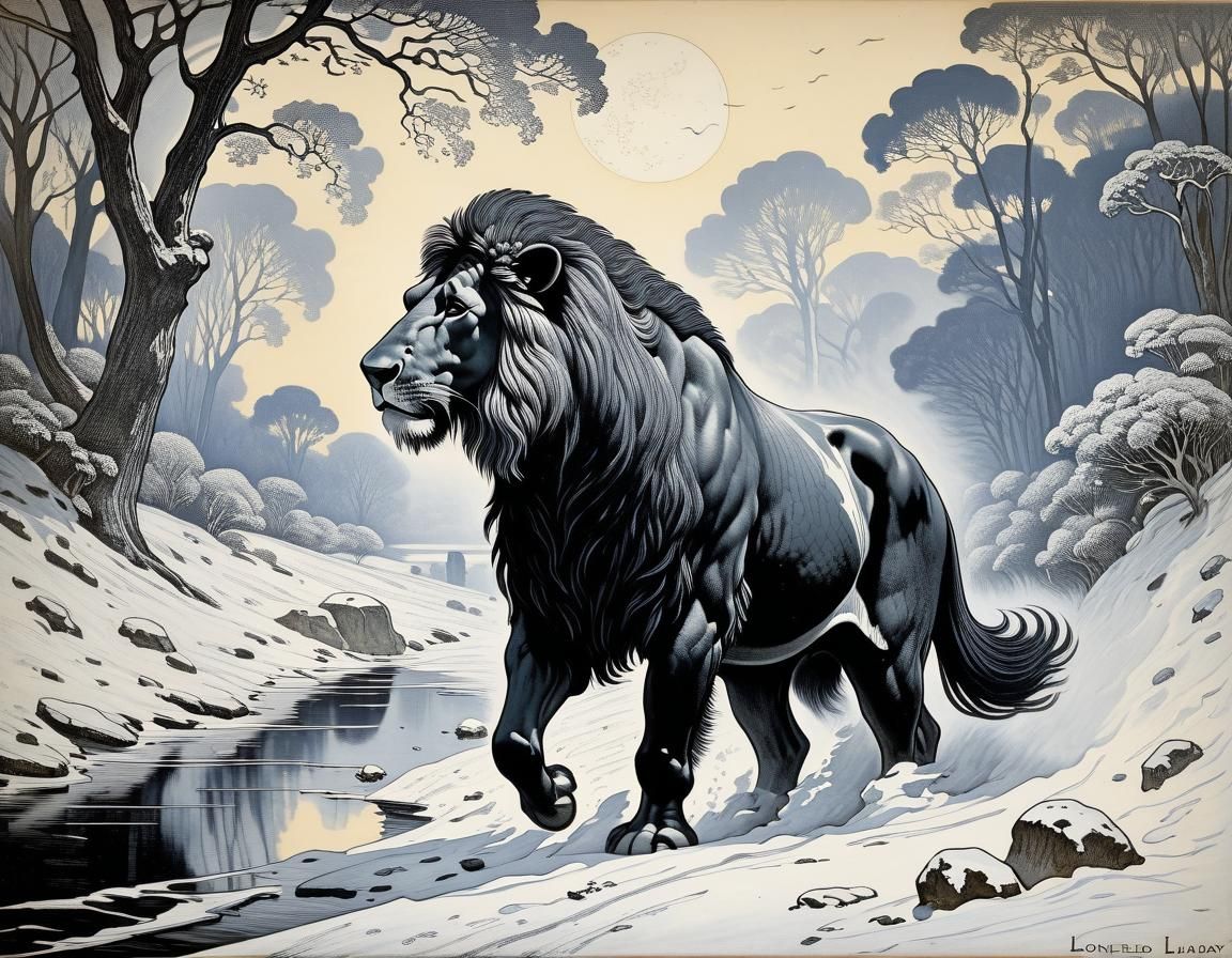 Monochrome Etching in the Style of Lionel Lindsay