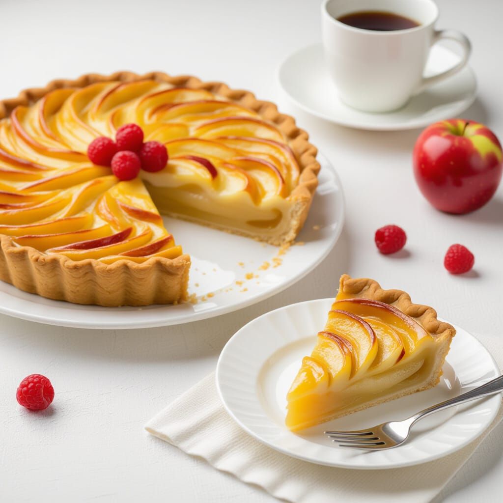 AI Generates Image of an Apple Relaxing Tart