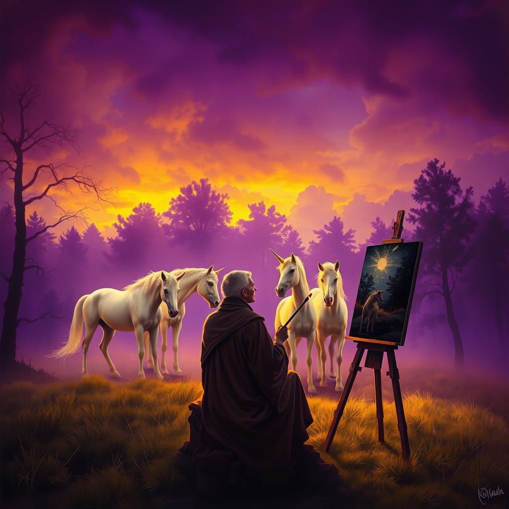 Mystical Artist Creates Enchanted Realm in Dark Fantasy Styl...