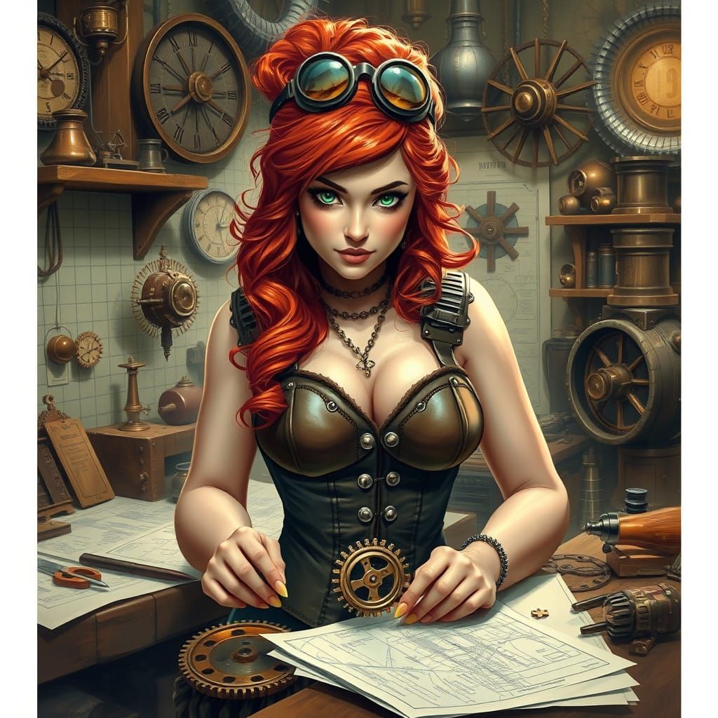 Steampunk Inventress Crafts Fantastical Machines in Victoria...