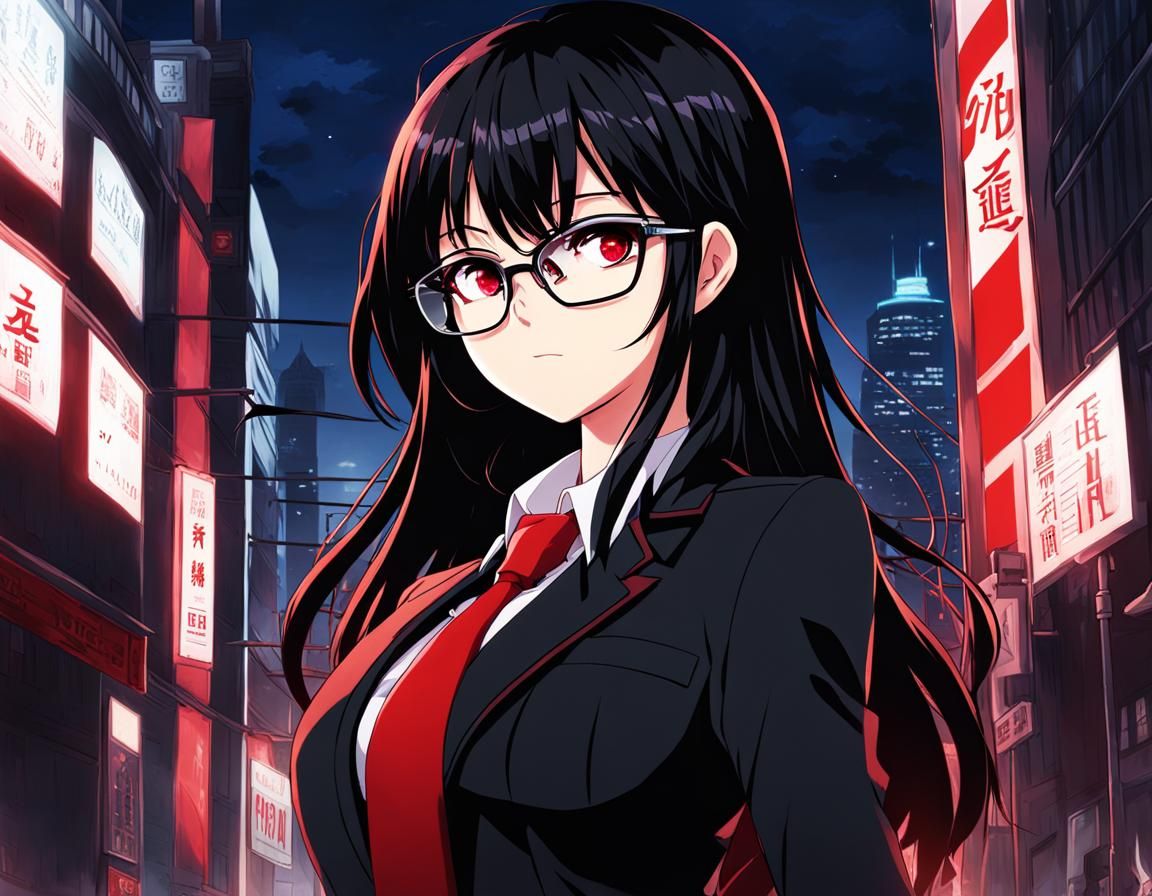 Anime Girl Investigates Dark Crime Scene