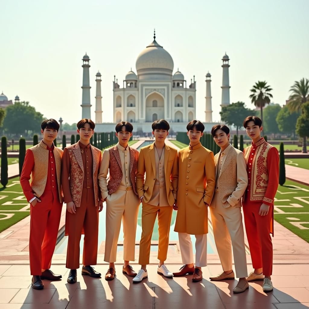 BTS Blend Korean and Indian Styles at the Taj Mahal