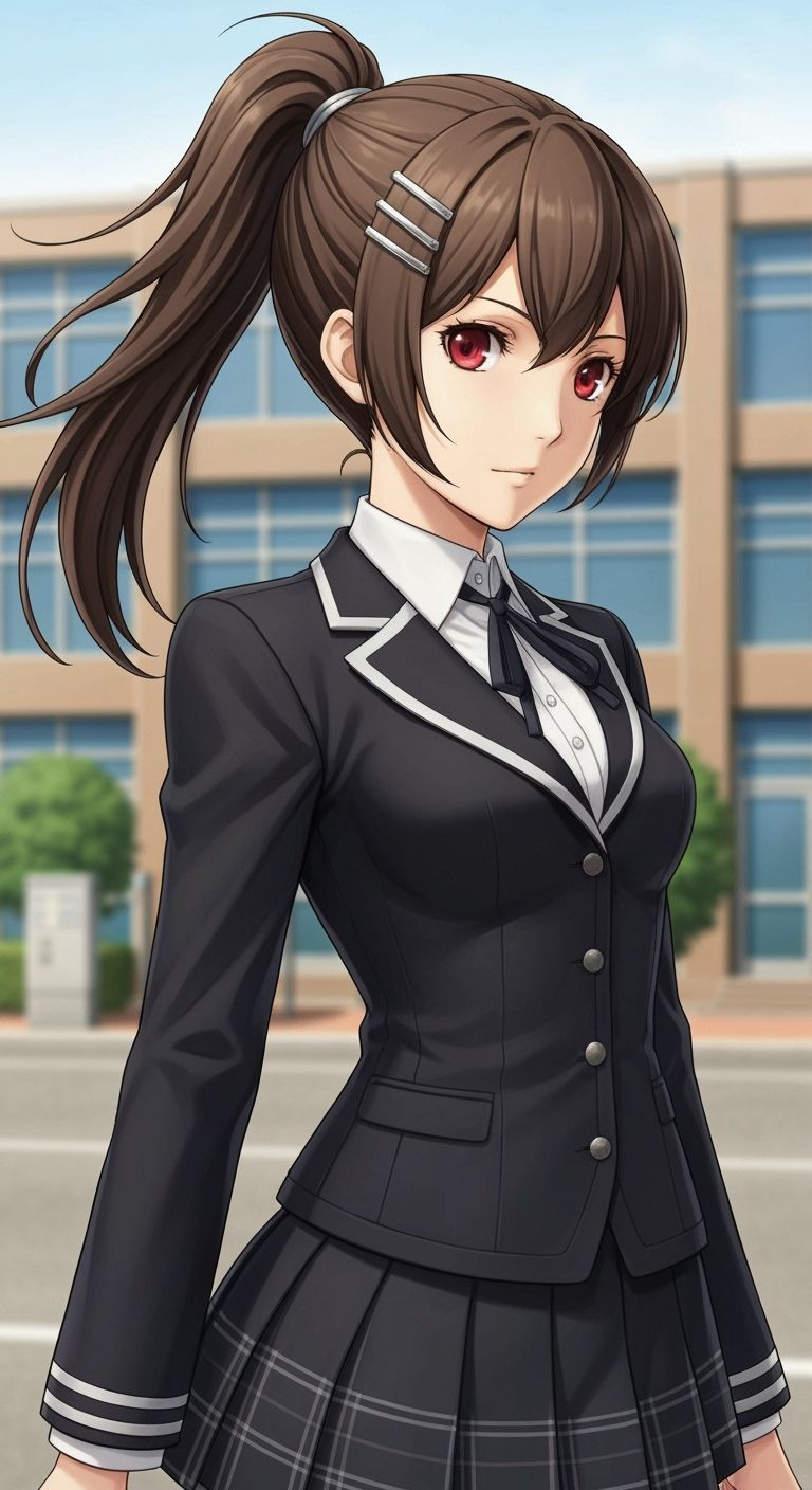 Kotone Shiomi From Persona 3 In School Uniform