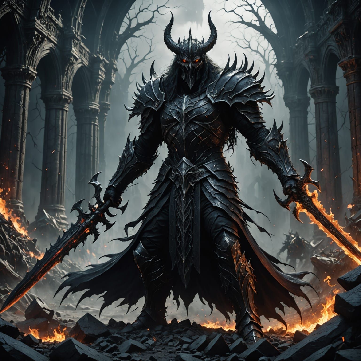 Morgoth in Dramatic Fantasy Concept Art