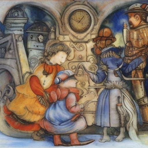 Steampunk Mouse in Winter Sci-Fi Fairycore