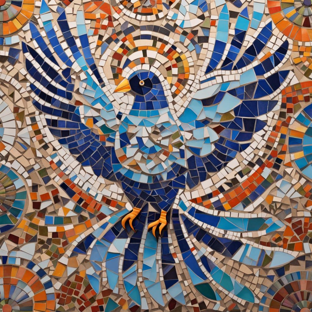 Vibrant Mosaic Mural Celebrates Unity and Peace