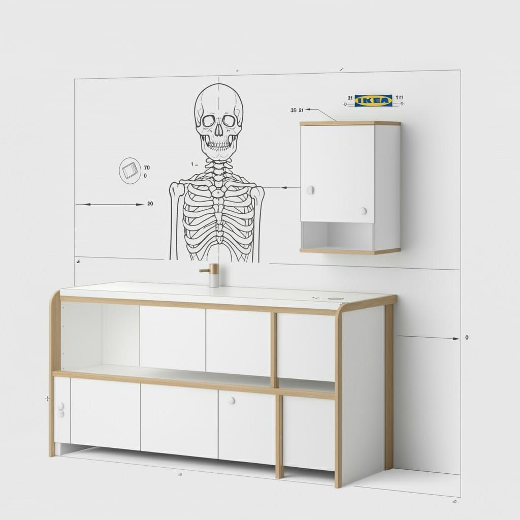 IKEA Skeleton Assembly Instructions: Humorous Concept