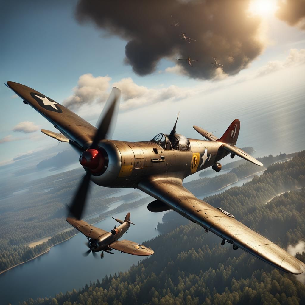 WWII Aerial Combat: Epic 3D Game Cinematic