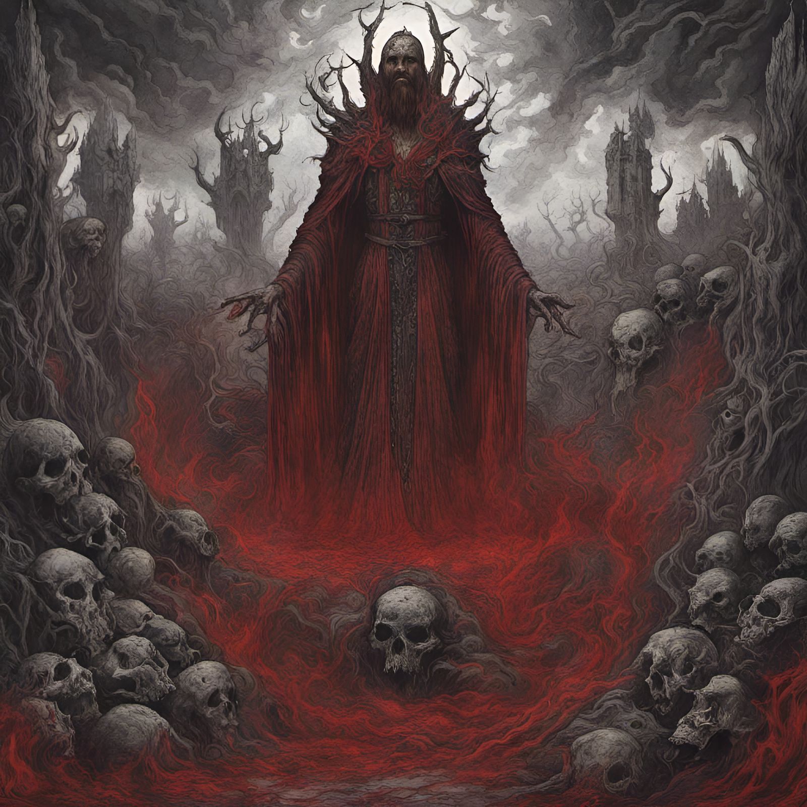 Princes of Hell in Mystic Red Fog