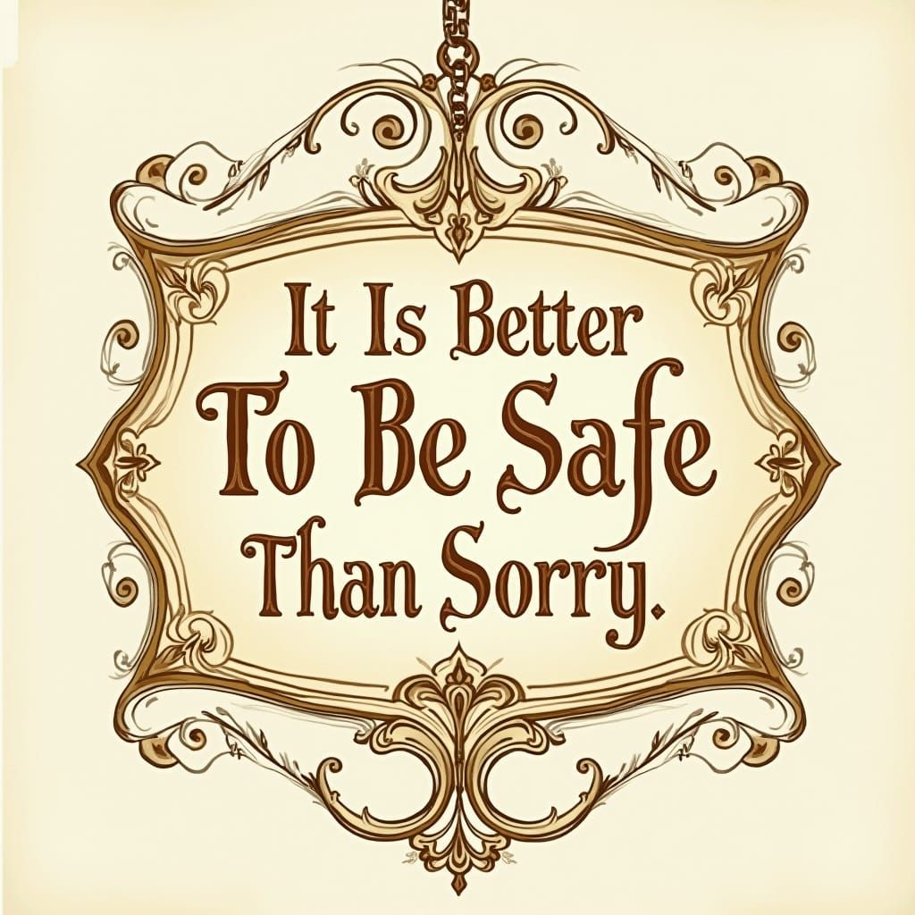 Elegant Art Nouveau Sign with Golden Wisdom