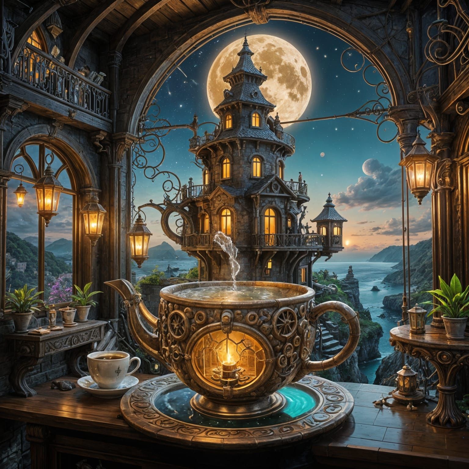 Fantastical Stone House on Teacup Cliffside