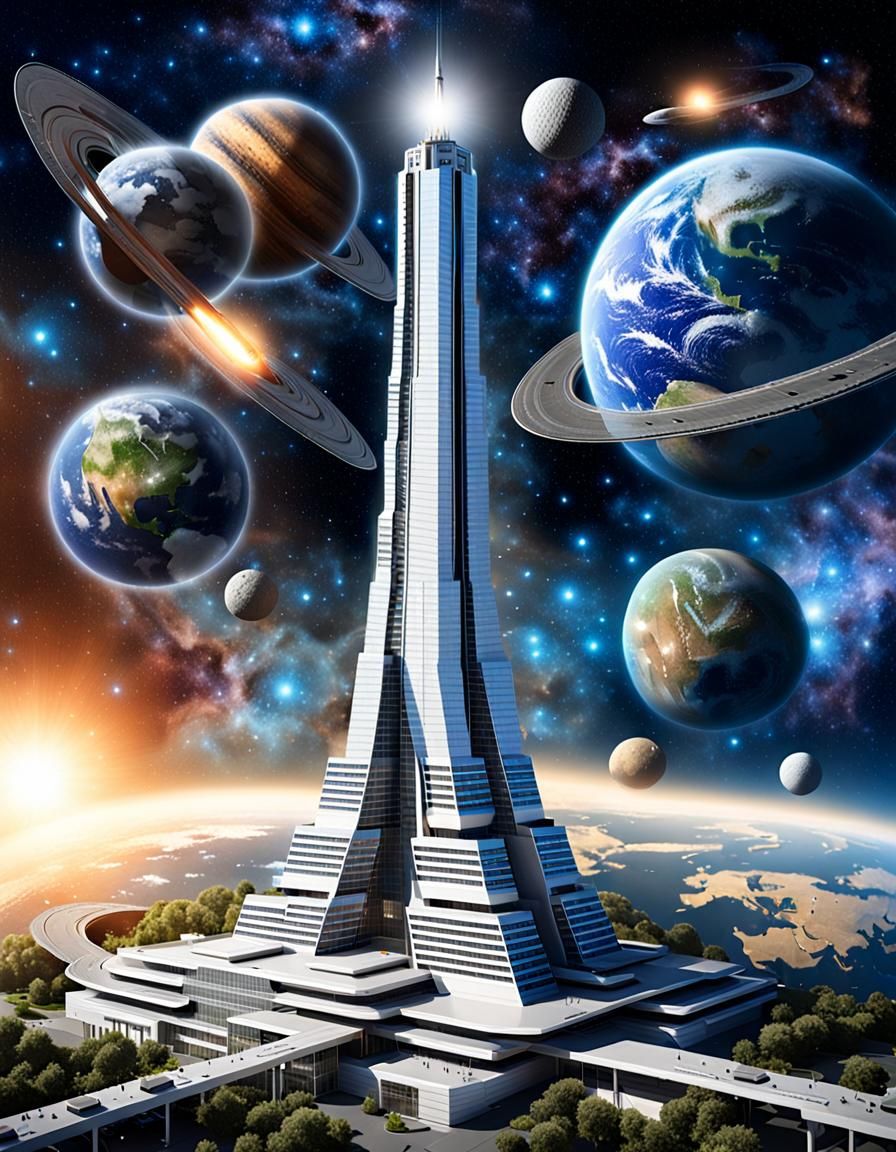 AI-Generated Futuristic Cityscape: Galactic Governance