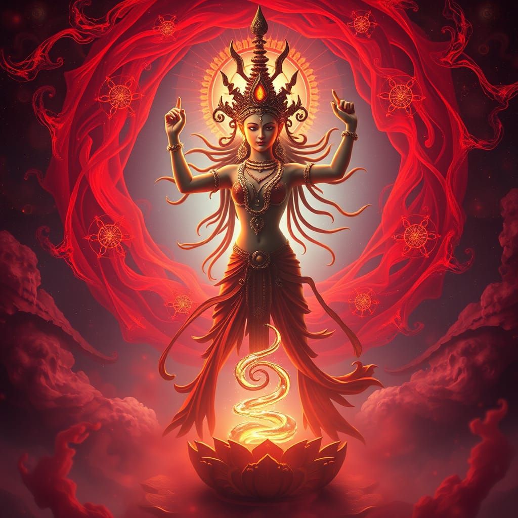 Cosmic Dance of Chinnamasta: Dreamlike Surrealism