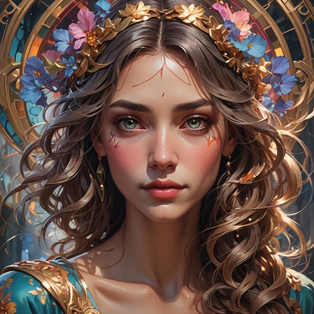 Intricate Portrait of a Face in Love