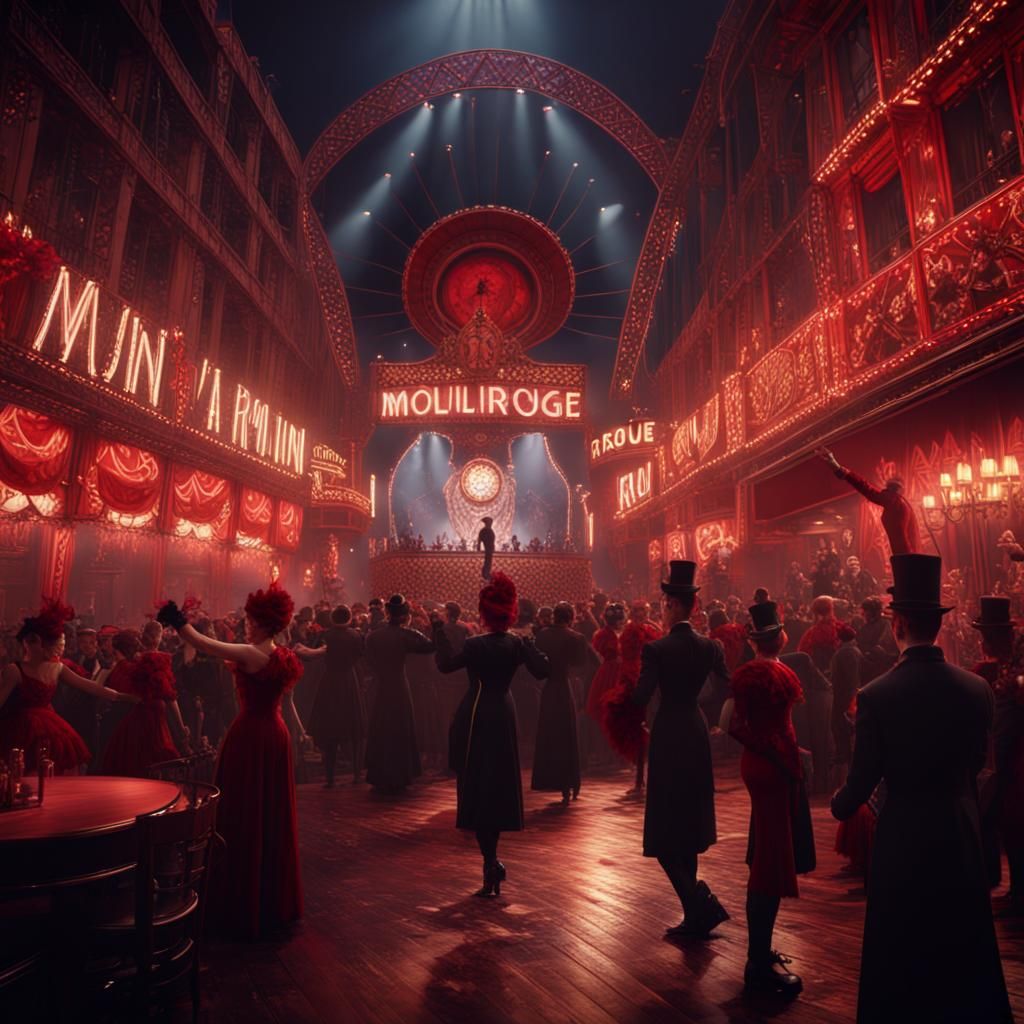 Spectacular Show at the Moulin Rouge in 8k