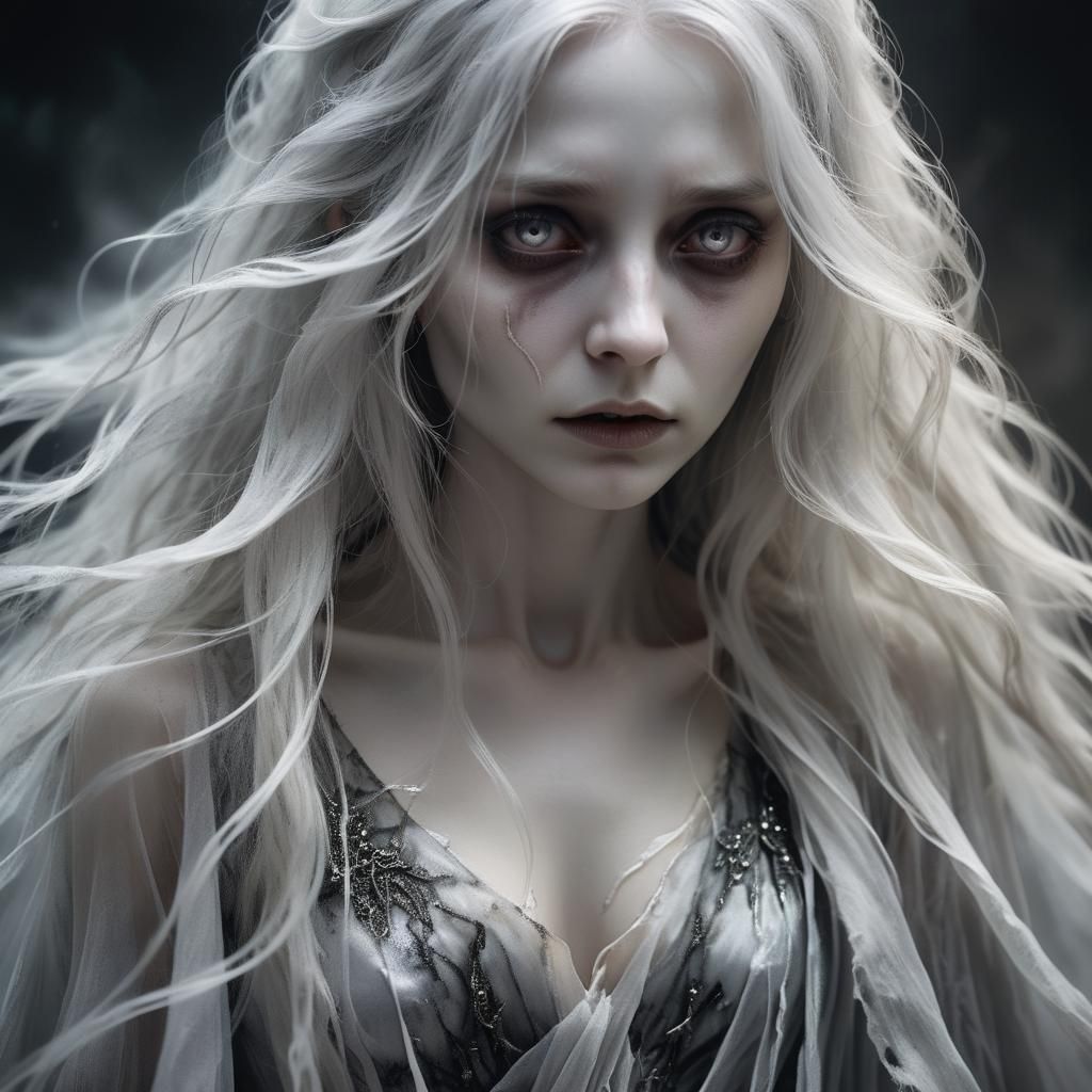 Ethereal Asrai Portrait in Dark Fantasy Style