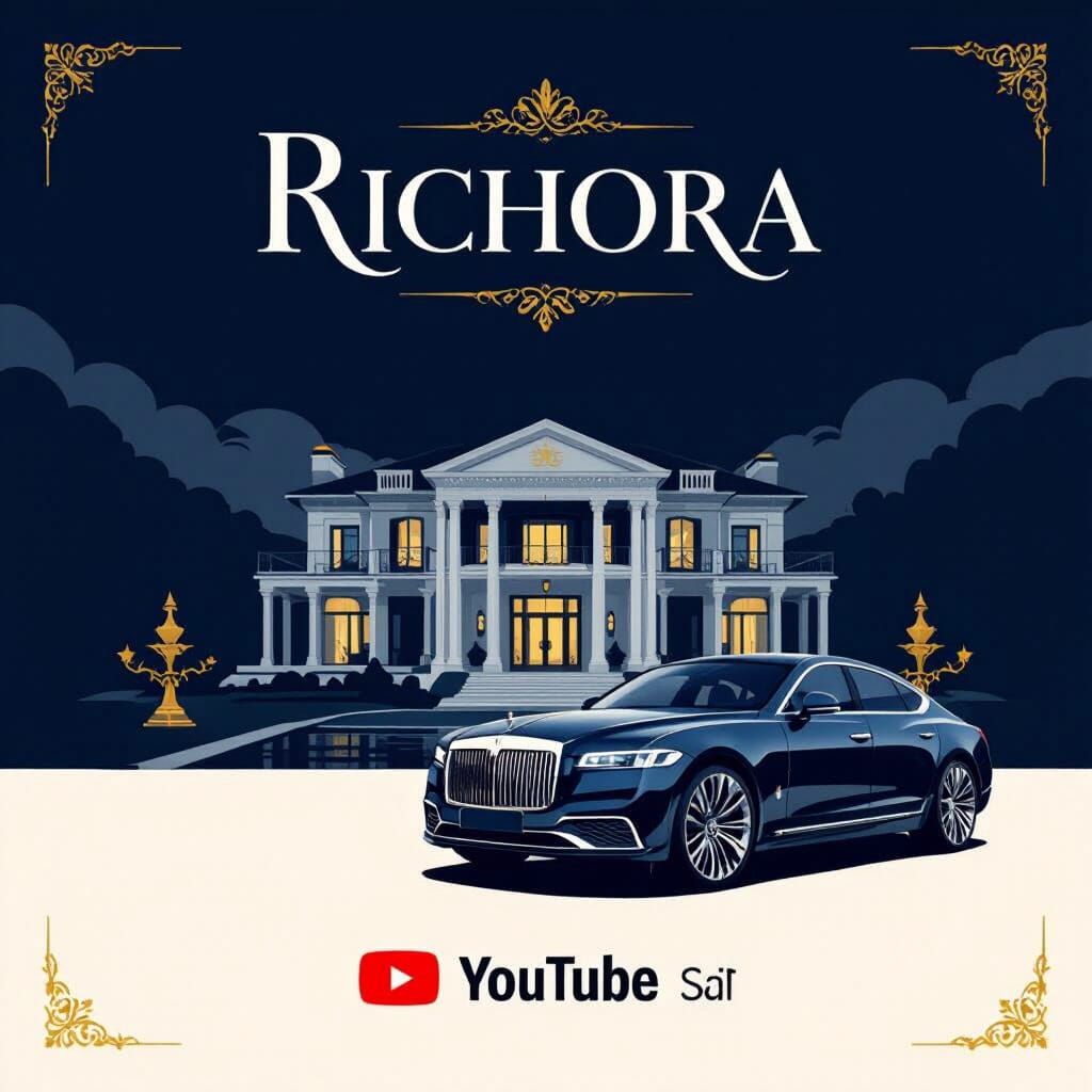 Luxurious Minimalist Vector Art for YouTube Channel