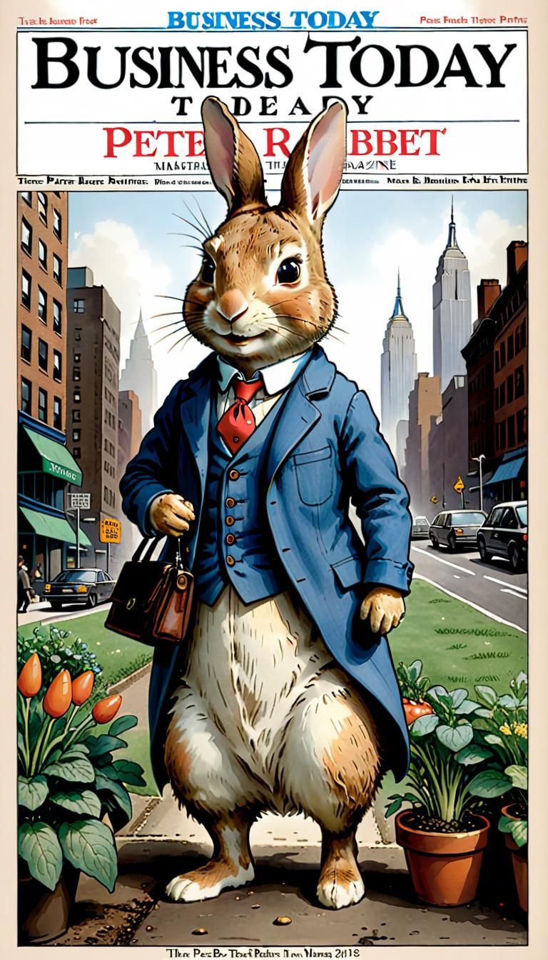 Peter Rabbit, Business Executive, Beatrix Potter Style