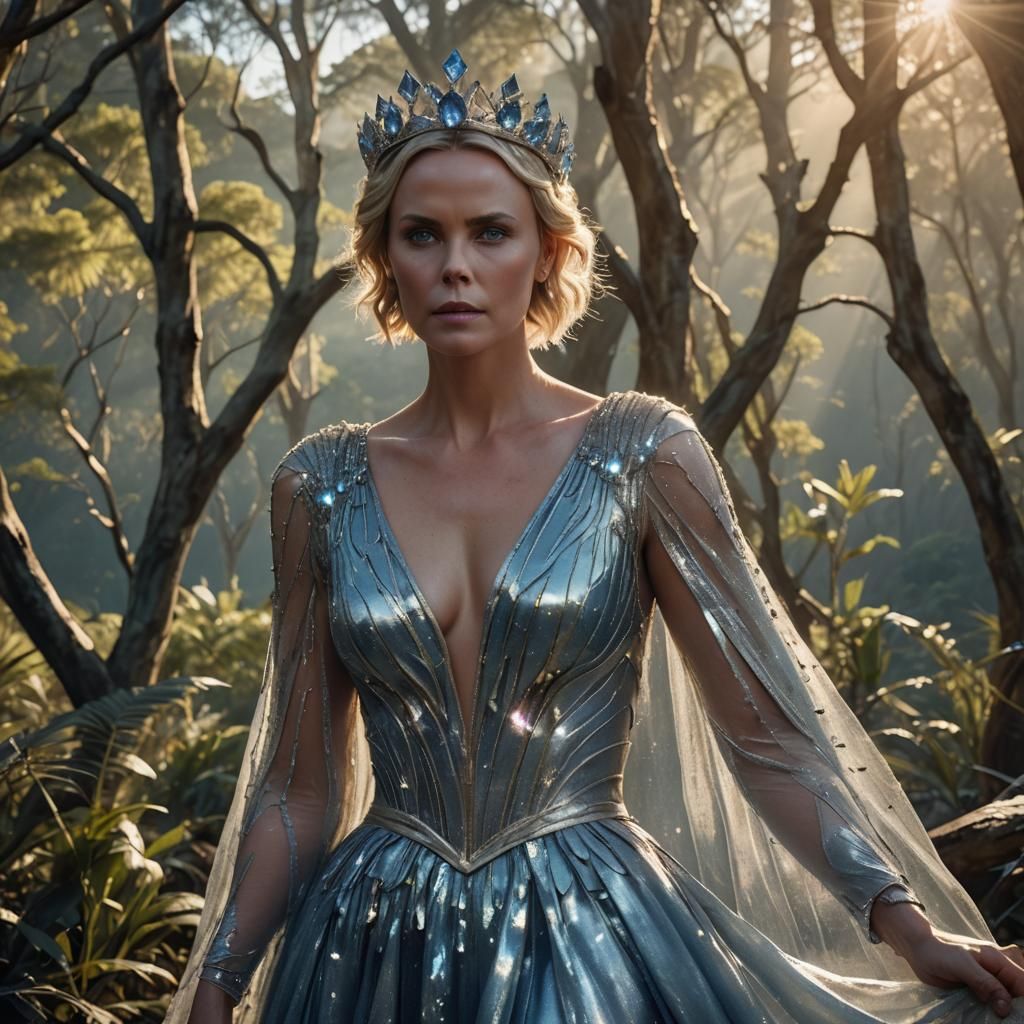 Charlize Theron as Forest Queen in Ethereal Portrait