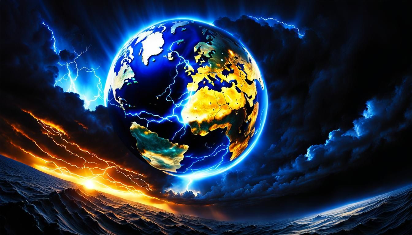 Cosmic Apocalyptic Art: God Shakes the Earth
