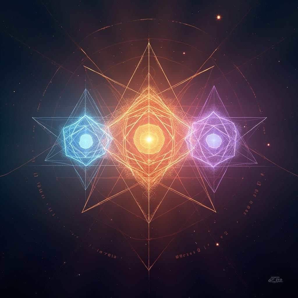 Futuristic Harmony of Interconnected Energy Fields