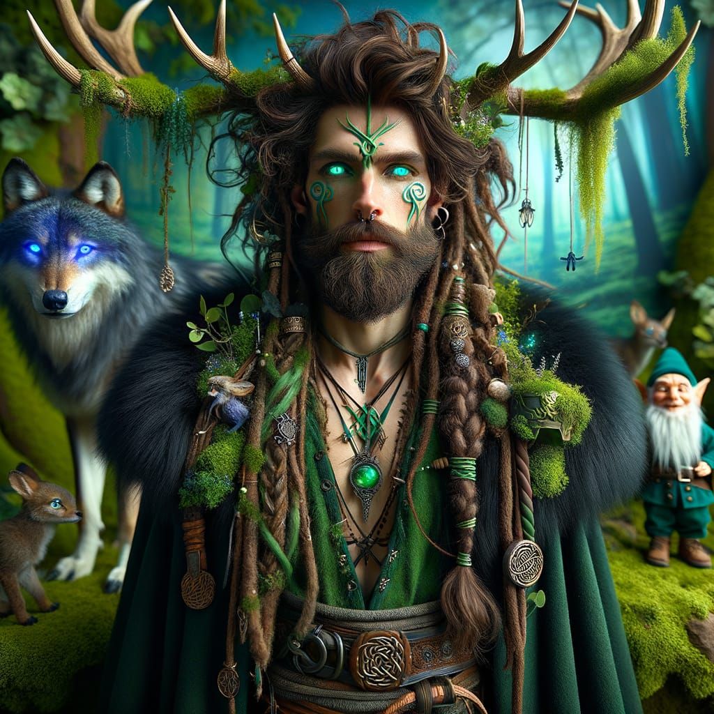 Detailed Fantasy Portrait: God of Beasts and Wilds